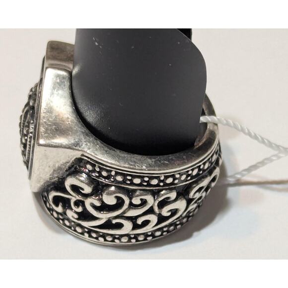 Stigma Mens Size 9 Shield Crown Ring Gothic Silver-tone by Kim Min Sun - Picture 4 of 10